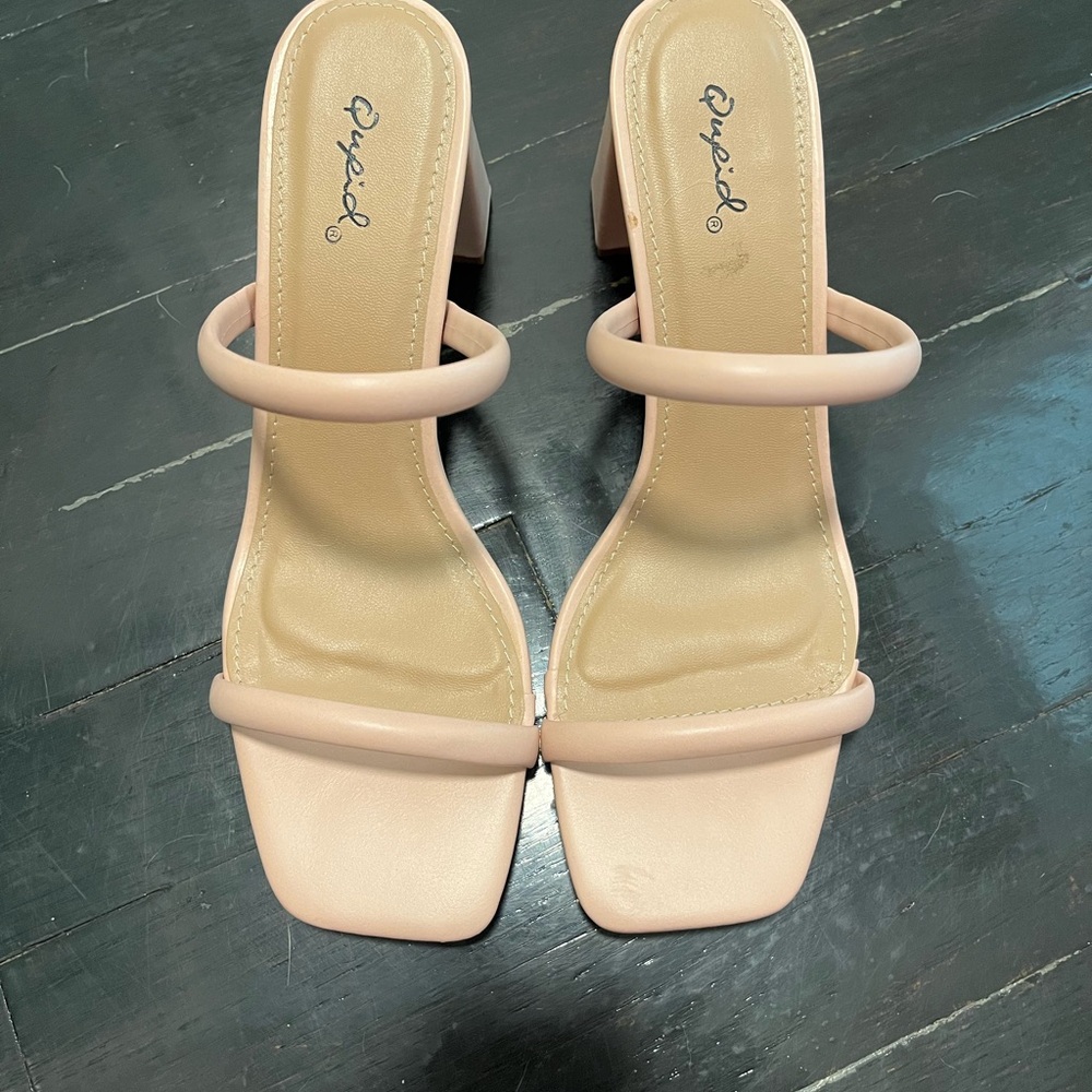 Qupid Cream Stiletto Heels Elegant Minimalist Design